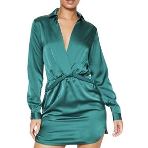 PrettyLittleThing Forest Green Dress